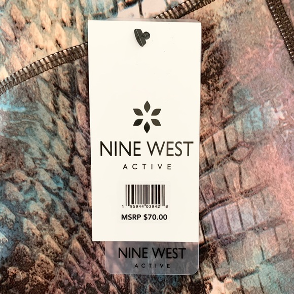 Nine West Active Capri Snakeskin Print Leggings - Picture 2 of 14